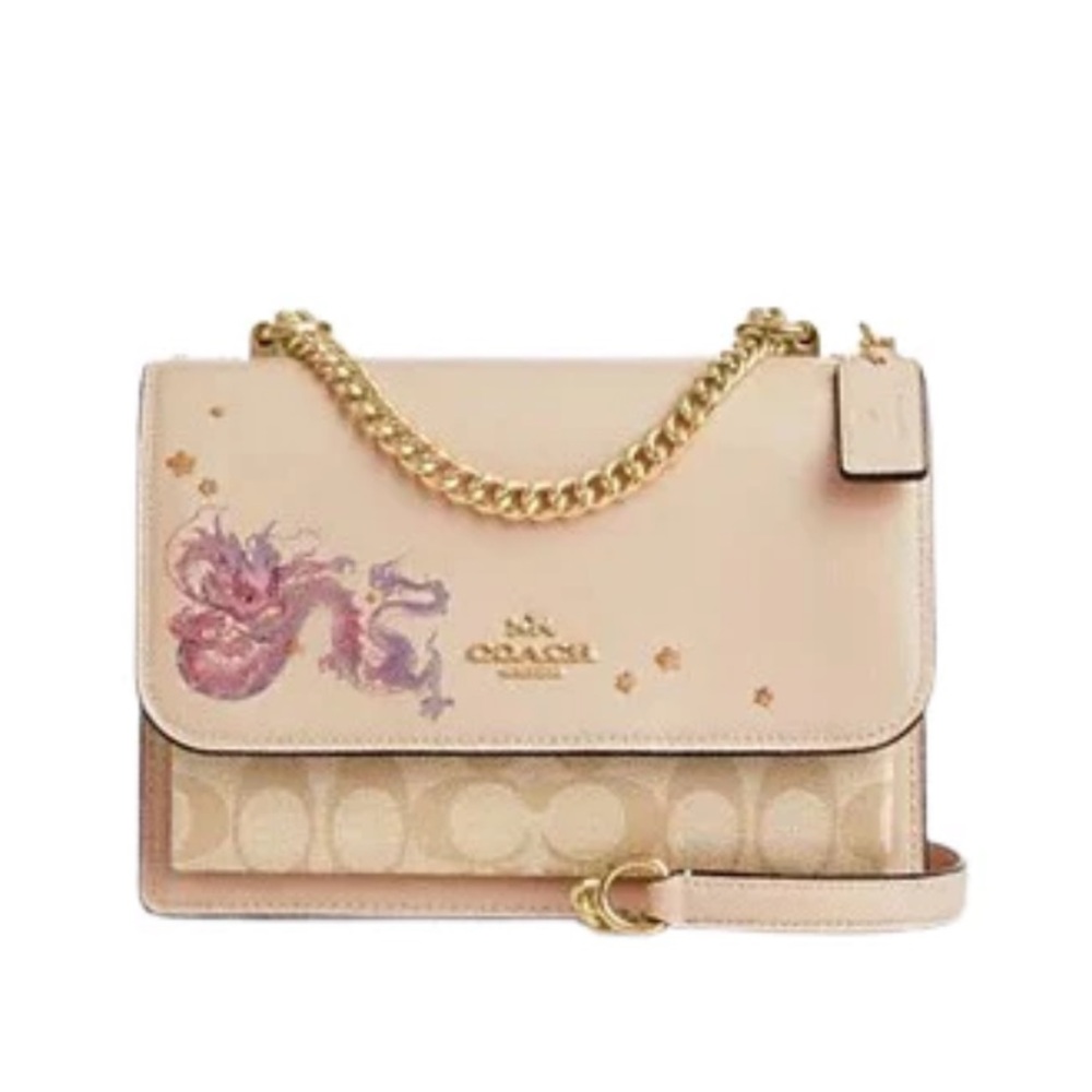 NWOT! Coach New Year Klare Crossbody With Signature Canvas And Dragon Leather